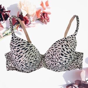 SOMA Women's 38D Pink White Black Embraceable Perfect Full Coverage Bra